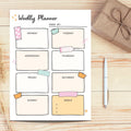 Printable Weekly Planner: Undated Schedule Template, To Do List, Goodnotes Insert Pages (PDF Download)